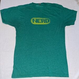🤓 4/$20 💚 NERD 💚 t-shirt Medium Cotton/poly 50/50